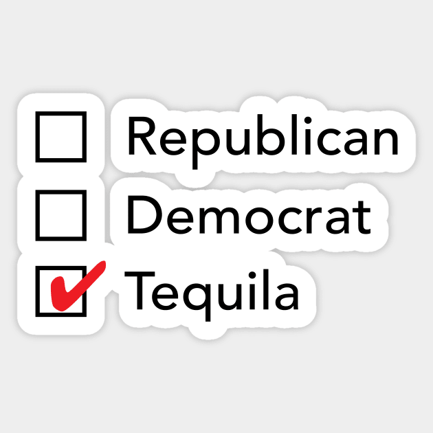 Republican Democrat Tequila Sticker by zubiacreative